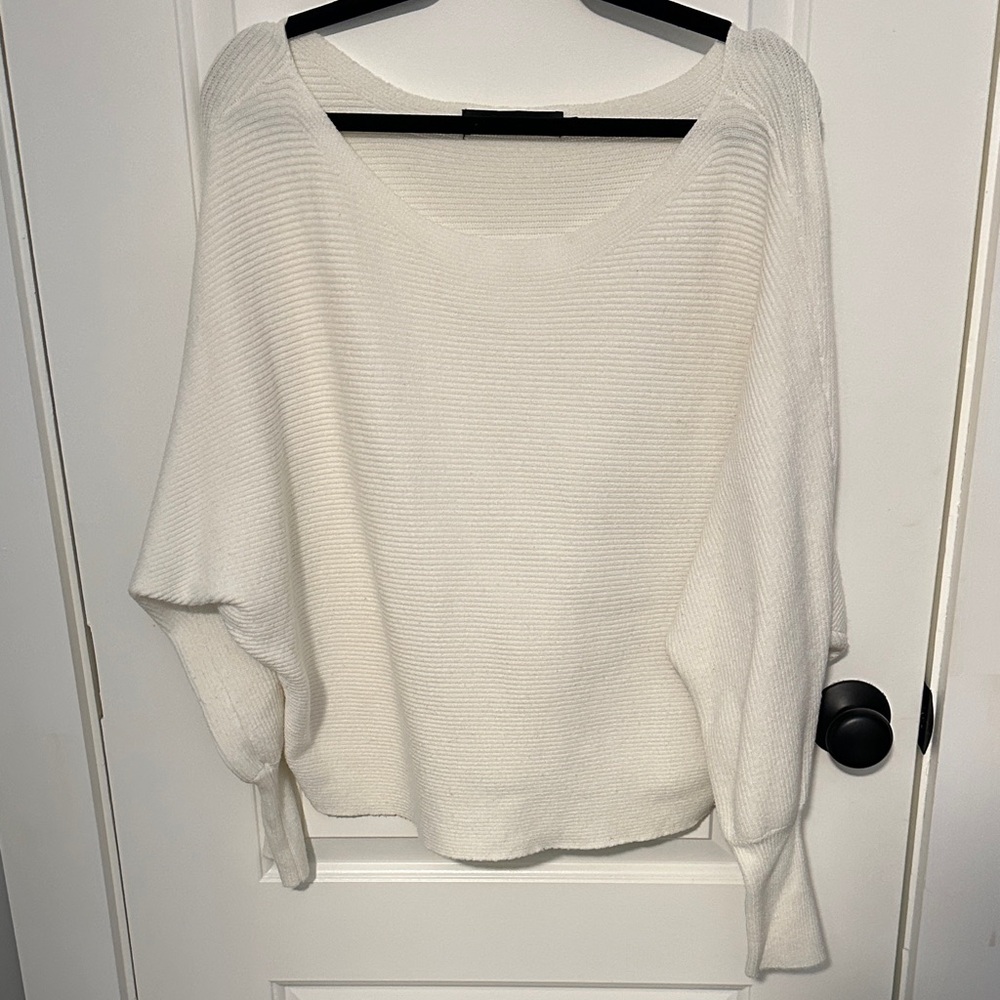 House of Harlow 1960 Cream Scoop Neck Sweater